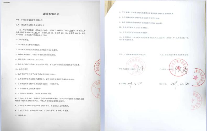 農(nóng)場(chǎng)蔬菜購(gòu)銷(xiāo)合同